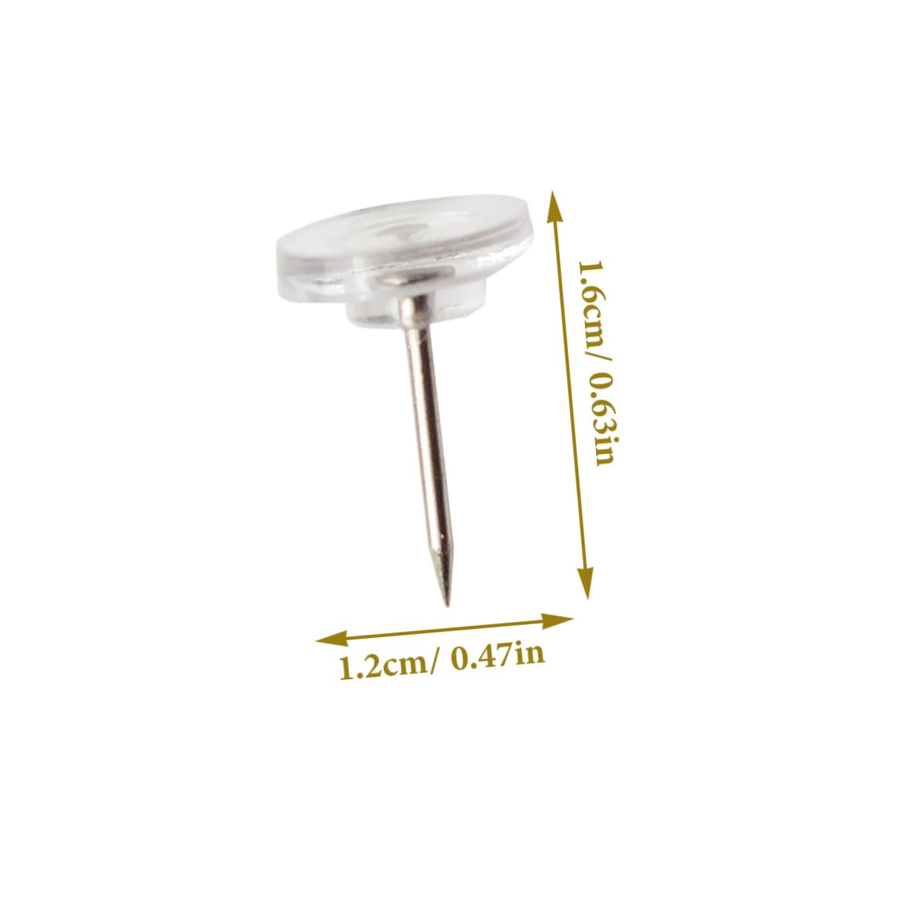 DOITOOL 5 Ensembles Punaises Transparentes pour Tableau Liège Épingles Ronde pour Affichage De Photos Cartes Et Documents Accessoires De Pratiques 200 Pièces * 5