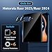 3+3 Pack for Motorola Razr 2025/Razr 2024 Front Privacy Screen Protector + Camera Protector,3D Curved Full Cover Tempered Glass,[Anti-Spy] Bubble Free Screen Protector for Razr 2025/Razr 2024