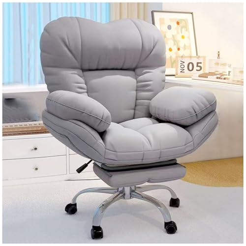 Sillas De Escritorio para Oficina En Casa Reclinables, Silla De Ordenador ErgonóMica Ajustable En Altura, Silla De Escritorio Giratoria Alta De 360° con ReposapiéS RetráCtil