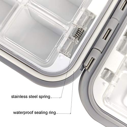 Aventik Caixa de equipamentos de pesca à prova d'água ganchos de iscas de armazenamento de iscas ca