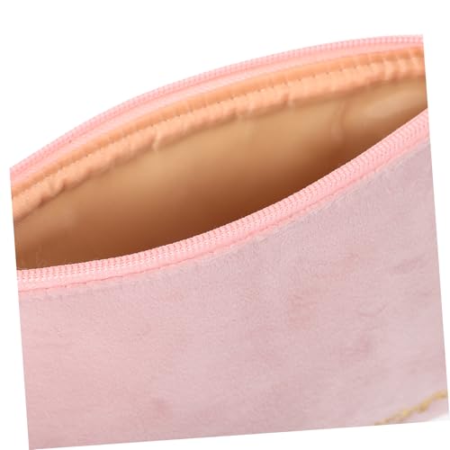 Bolsa portátil para toallas sanitarias con cremallera rosa miniatura 5