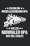  Ich Bin Ein Modelleisenbahn Opa Wie Ein Normaler Opa Nur Viel Cooler: Modelleisenbahn Opa & Eisenbahner Notizbuch 6\' x 9\' Dampflokomotive Geschenk für Zug & Lokomotive
