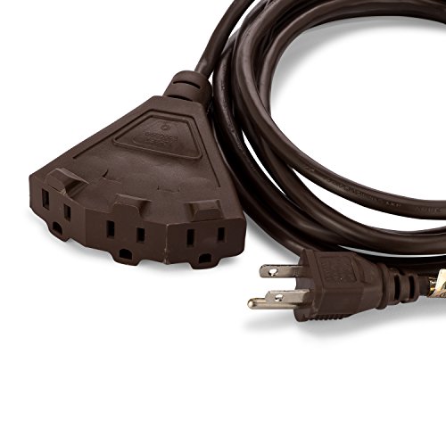 Hlo Lighting CECOMINOD063937 Holiday Lighting Outlet 15-Foot Brown Outdoor Extension Cord thumb #1