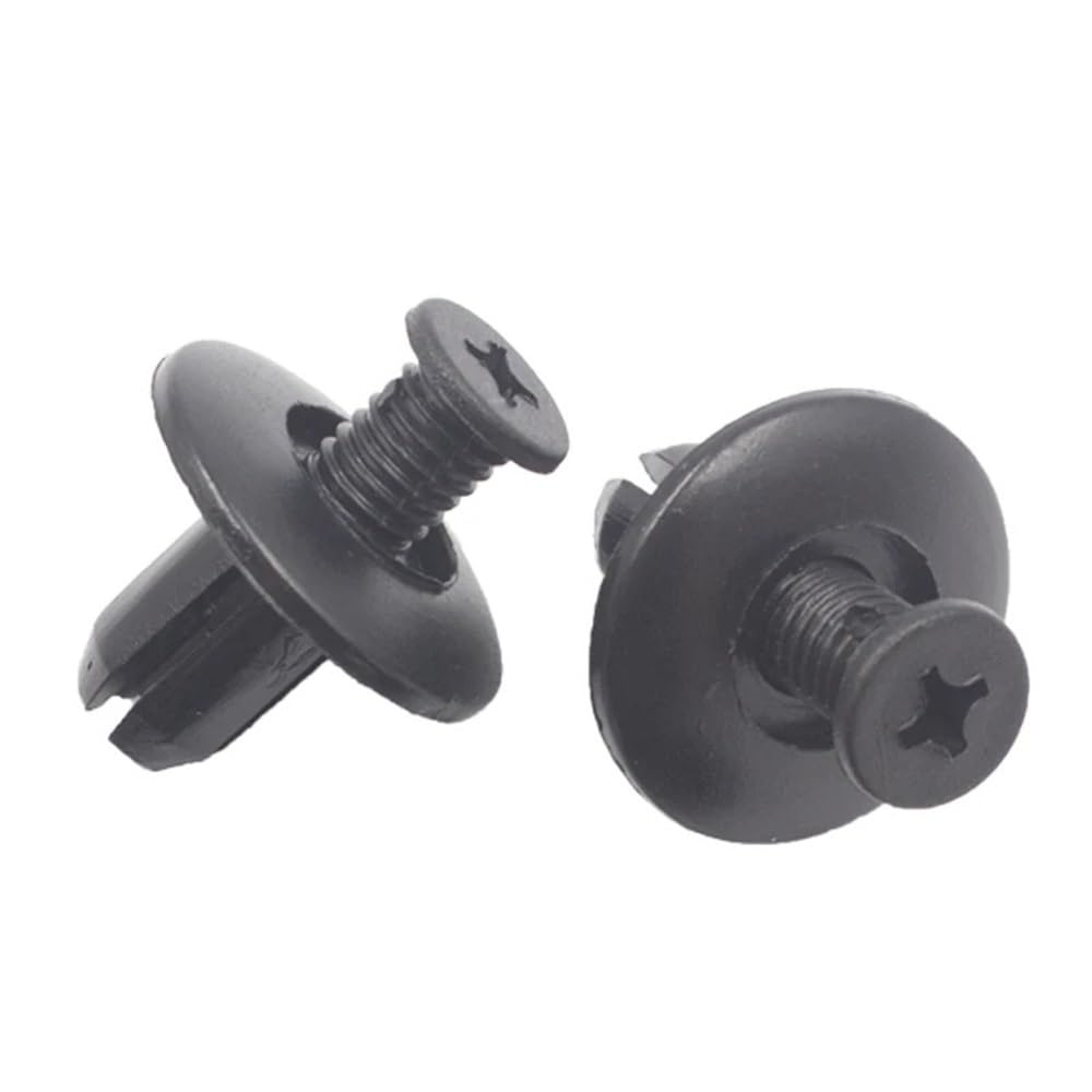 GLBMLMTHZP Gray Black 8mm Hole Auto Plastic Bumper Door Screw Push-Type Expanding Rivet Panels Trim Retainer Nylon Fasteners Clips 50Pcs