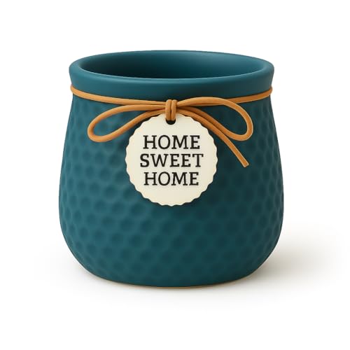 Image of Yo Green Ceramic Plant Pot for Indoor & Outdoor, Modern Planter for Home & Office Decor, Durable, Stylish Finish, Ideal for Tabletop, Shelf, Balcony, Great Gift Idea (Teal, 3 Inches)