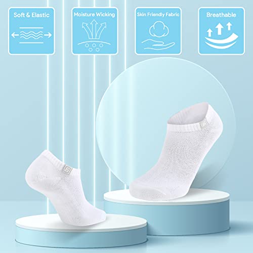 Ankle Socks for Women Grils 5 Pairs Thin Cotton Athletic Socks Low Cut Men Casual No Show Socks Size 6-92