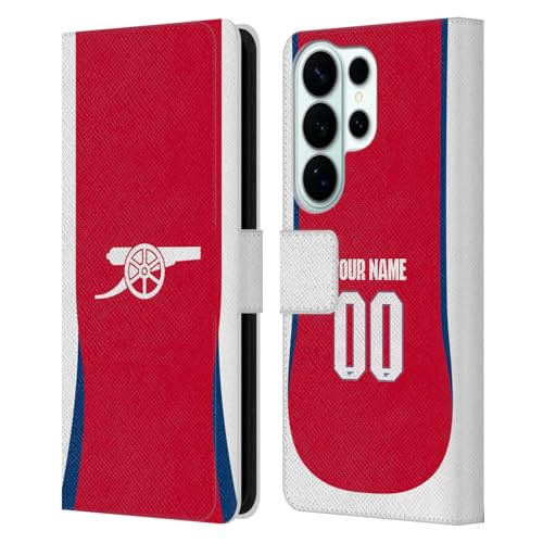 Cadeau Arsenal FC Samsung S26 Ultra étui cuir personnalisé avec nom au choix pour fan de foot