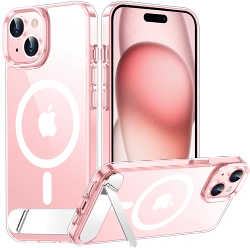 Image of Magnetic Compatible with iPhone 15 Case, [Built-in Invisible Kickstand][Compatible with MagSafe] [Military Grade Shockproof] Slim Thin Phone Case for iPhone 15 6.1 inch