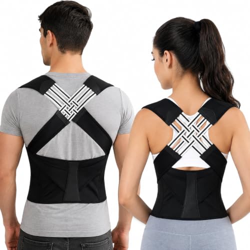 Image of Posture Corrector Belt for Men & Women, Adjustable Back Support Brace, Shoulder & Upper Back Support, Breathable & Comfortable Posture Support for Daily Wear