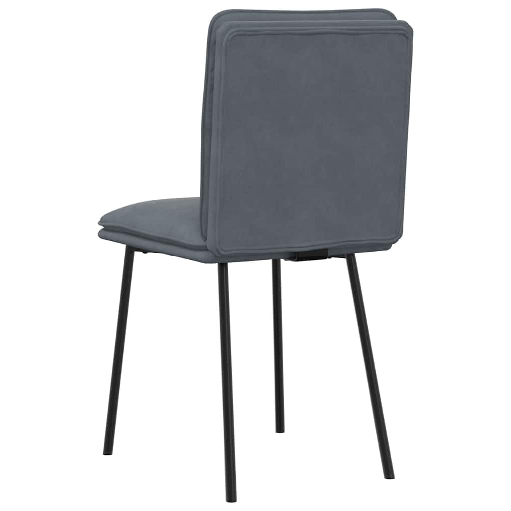 Generico Sedie da Pranzo 2 pz Grigio Scuro in Velluto,Mobili,Sedie,Sedie per Cucina e Sala da Pranzo,Grigio,14.8 kg,4101310