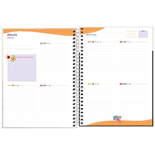 Planner Espiral 17,7 x 24 cm Capricho 2023 - Colorida Normal Is Boring - Tilibra, 622613