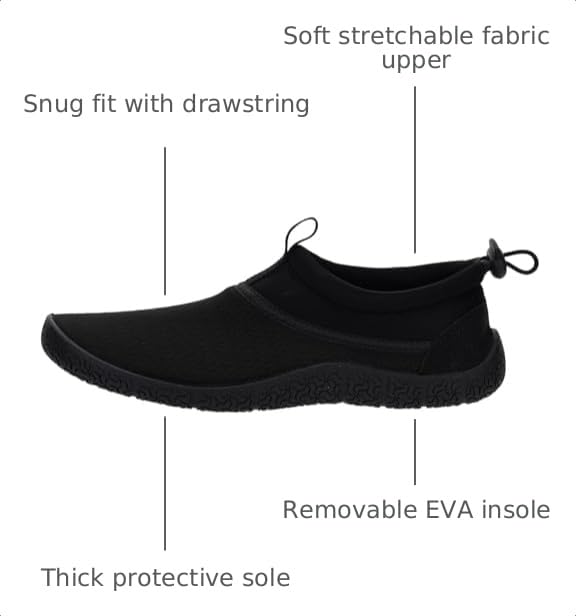 Image of WHITIN Versatile Water Shoes for Men Women Z20 | Lightweight for Multi-Activity Use, Thick TPR Sole for Rock & Shell Protection, Foldable & Packable Travel Essential