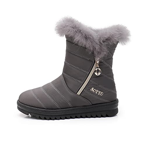 Raquettes de neige pour femme avec isolation thermique et profil robuste anti-glisse sur glace