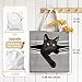 LIANGW Cute Black Cat Canvas Tote Bag Aesthetic Flowers Reusable Shopping Grocery Bags Birthday Gifts for Women & Teen Girls