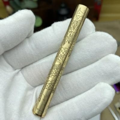 Image of Smoke King Brass Nunchaku Lighter Mini Creative Dragon Engraved Vintage Lighter for Men, Refillable Soft Flame EDC Pocket Gift (Fuel Not Included)