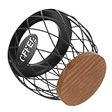 TOYANDONA Kreativer Aufbewahrungsorganizer aus Metall und Holz in Künstlerischer Unregelmäßiger Form Vielseitiger Obstkorb und Kaffeefilterhalter für Wohnräume und Büro