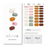 ohora Gel Nail N Butterscotch - Semi Cured Long Lasting Nail Polish Strips - Includes 2 Prep Pads,...