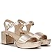 LifeStride Womens Rhythmn Platform Block Heel Sandals Platino Gold Metallic 9 W
