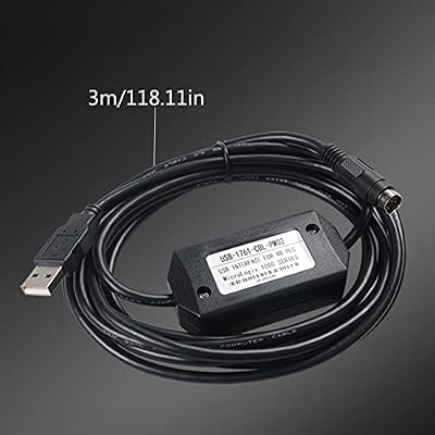 USB PLC Programming Cable for Allen Micrologix USB 1761-CBL-PM02 Round 8 Pin