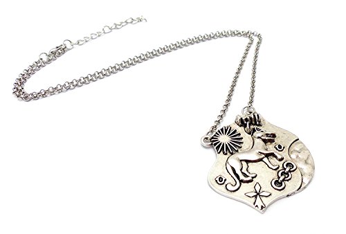 Collier avec pendentif en argent d'Allison Argent, personnage de la série Teen Wolf, avec motif sigil des chasseurs de loups-garous