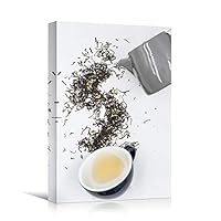 Canvas Wall Art Tea Coffee Drinks Farmhouse/Country Kitchen Multicolor Photography Relax/Calm - 12x18 inches