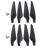 Fytoo Zubehör 8pcs Propeller für Hubsan Zino H117S Luftaufnahmen Quadcopter Ersatzteile RC Drohne CW/CCW Paddel(Schwarz)