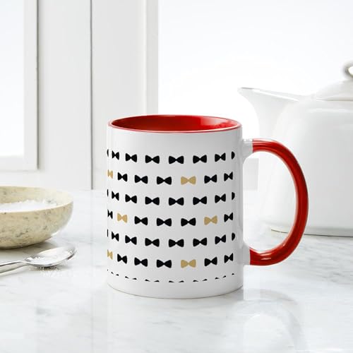 Taza de cerámica 11 oz Blanco con interior rojo miniatura 6