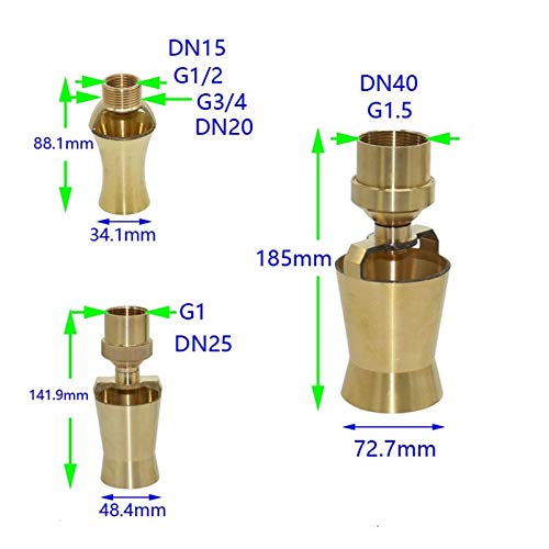 Buse de fontaine réglable en laiton pour jet d'eau personnalisable - 4