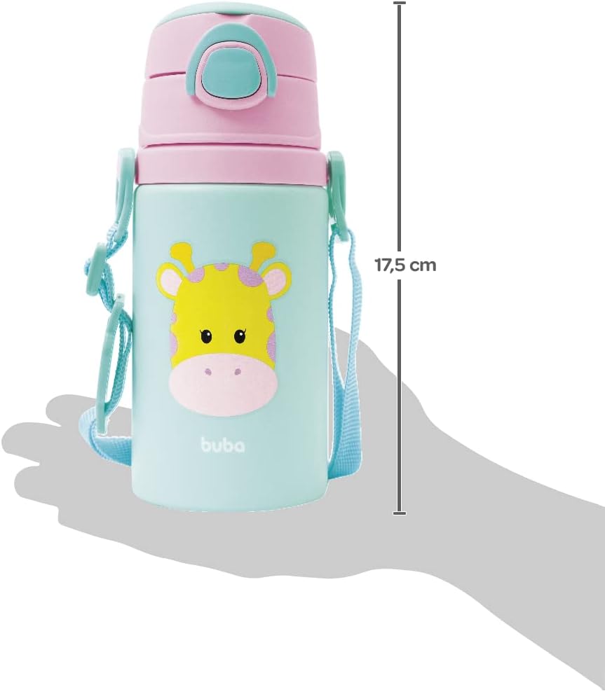 Buba Garrafinha De Aluminio Animal Fun Girafa Colorido