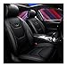 Produktbild JDWBT Autositzbezüge Leder, Kunstleder Sitzbezug Auto Vordersitze Hinten 5 Sitz Voll Set Universal Pad Seat Protectors (Farbe : Schwarz)