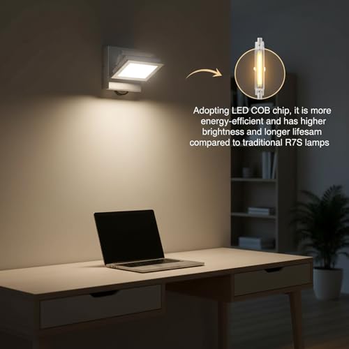 Bombilla LED R7S de 118 mm de 30W con luz blanca cálida 3000K y gran angular 6