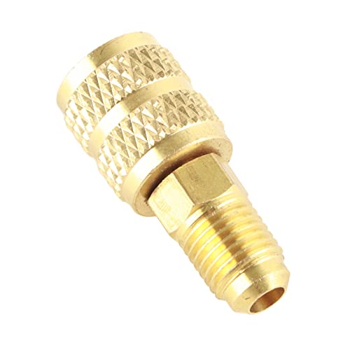 Adaptador Tyenaza R410A, conector de manguera HVAC de 1/4 pulgada macho SAE a 5/16 pulgada hembra SAE miniatura 5