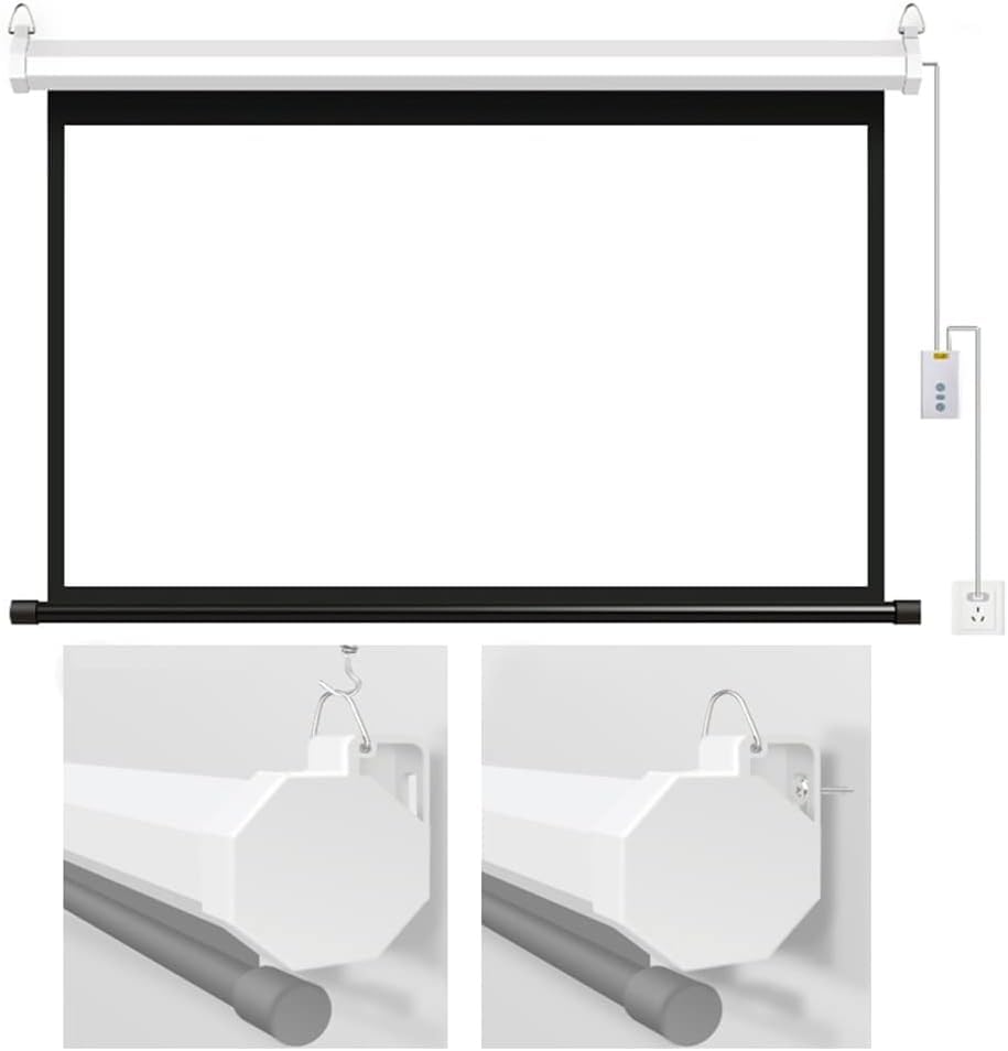 Pantalla de proyección motorizada 60 pulgadas 4:3 con control remoto