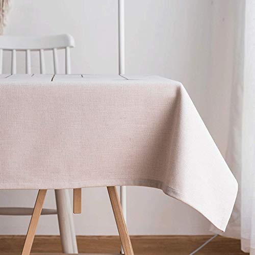 Nappe de table basse rectangle en coton-lin imperméable 140x240 cm