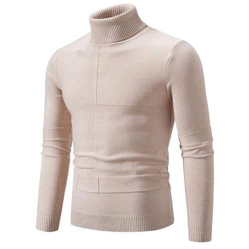Men's Slim Fit Sweater 2025 Turtleneck Knitted Pullover Casual Basic Knit Jumper Fall Winter Thermal Sweaters