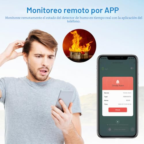 Detector de humo con batería de 10 años que evita descuidos e incendios 4