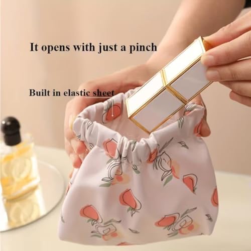 Image of Sprqcart Small Makeup Bag Mini Pouch | Waterproof Drawstring Pocket Organizer | Compact Cosmetic Storage for Lipsticks & Daily Essentials (Pack of 3)
