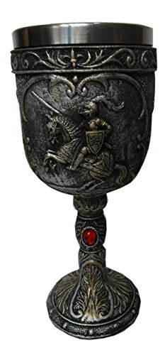 Verre à vin médiéval Chevalier sur cheval AS Cover