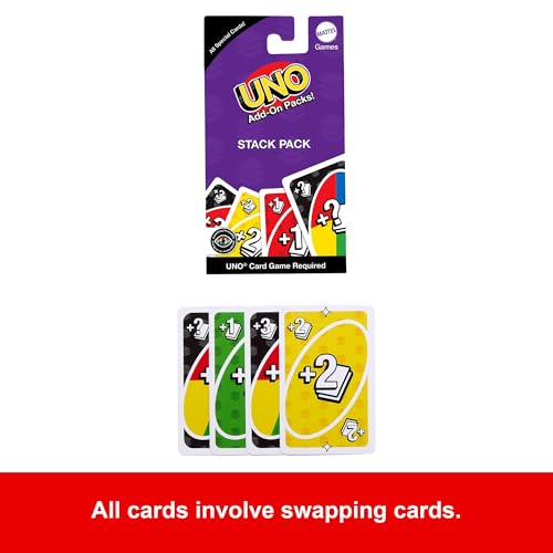 Mattel Games UNO JCV58 Zusatzpaket für Kinder, Erwachsene und Familienspielabende – Bild 3