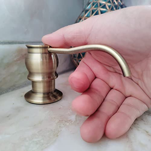Rolya Solid Brass Farmhouse 3 Way Water Filtered Kitchen Faucet With Sink Soap Dispenser Antique Bronze #TOP4
