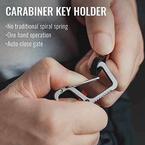 Keyunity Km06 Keychain Carabiner Clip, Anti-Lost Quick Release Titanium Key Holder, 2 Inch Key Organizer Heavy Duty For Men & Women #TOP3