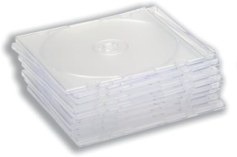 CD Case Slimline Jewel for 1 Disk - Clear (Pack 10)
