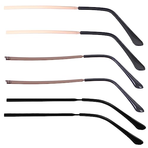 Beaupretty 3ペア 眼鏡の脚 メタルグラステンプル メタルサングラステンプル シェードメガネ メタリックサングラス メガネパーツ メガネアクセサリー 金属 成分 スイート