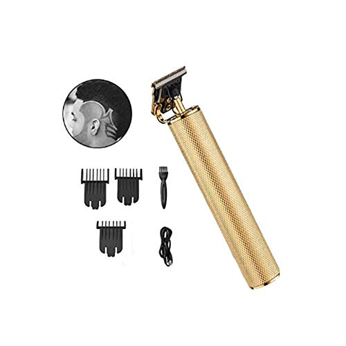 2020 New Electric Pro Hair Clippers, Cortapelos Sin Cable Con Cuchilla En T Trimmer Hair Trimmer, Para Hombres Use Machine Salon Detail Beard Shaver Barber House (gold)