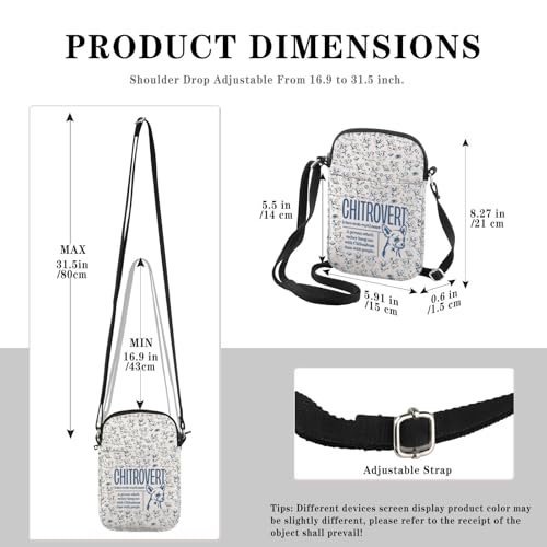 GJTIM Chihuahua Gift Chihuahua Dog Mom Gift Chitrovert Crossbody Bag For Dog Lover2
