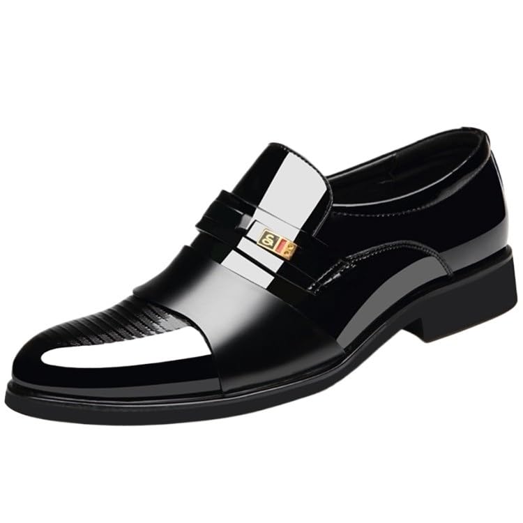 Oxford Shoes for Men Height Increasing Prom Anti-Slip Shoe Synthetic Pu Leather Slip On Uniform Round Toe