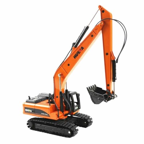 Image of Huina 1:50 Scale Long Arm Excavator Construction Vehicle Model Car Diecast Car for Boys Kids Ages 3+