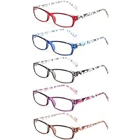 Algopix Similar Product 1 - Reading Glasses 5 Pairs Fashion Ladies