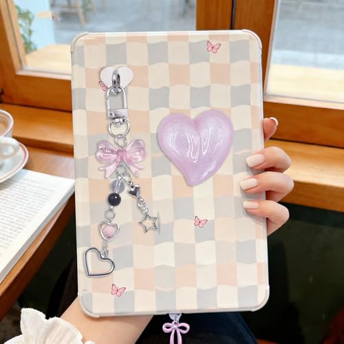 Cute Charm Set with Dust Plug Type C/USB C &Heart Grip Holder for Kindle, E-Reader Charm Chain Accessories Compatible with Paperwhite 11/12 Generation, Bling Keychains with Hook (pink) by QYRCXX - Image 7