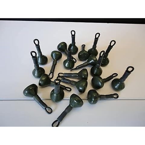 TMC Pack of 20 x 1oz (30 gram) quality coated back Weights. Secure Clip. Carp, Pike, fishing Cover